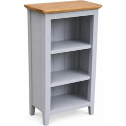 Grey 3 Tier Compact Mini Bookcase Storage Unit