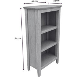 Grey 3 Tier Compact Mini Bookcase Storage Unit - thumbnail 2