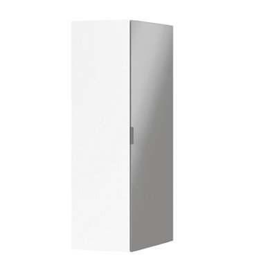 GoodHome Atomia Freestanding Matt White Particle Board Mirrored Wardrobe (H)2250mm (W)1300mm (D)580mm - image 1