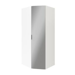 GoodHome Atomia Freestanding Matt White Particle Board Mirrored Wardrobe (H)2250mm (W)1300mm (D)580mm - thumbnail 2
