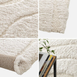 Sweeek - Interior Rug Shaggy With Embossed Cream Motif Amy 230X160X3.5Cm   Sweeek - thumbnail 3