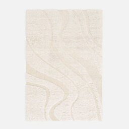 Sweeek - Interior Rug Shaggy With Embossed Cream Motif Amy 230X160X3.5Cm   Sweeek - thumbnail 1