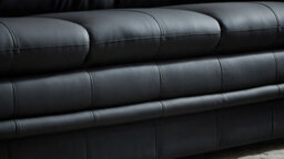 UK Leisure World Black Sofa Suites Settee 3 2 1 Sofa Set Seater Armchair Faux Leather - thumbnail 3