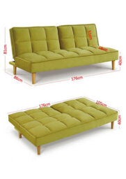 Mattress Guru Manhattan Stylish And Versatile 3 Seater Velvet Sofa Bed, Modern, Living Room Furniture - Grey - thumbnail 5