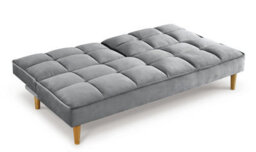 Mattress Guru Manhattan Stylish And Versatile 3 Seater Velvet Sofa Bed, Modern, Living Room Furniture - Grey - thumbnail 3