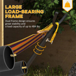 Hammock Stand Wheels, Adjustable Hammock Stand Carry Bag, Black - thumbnail 5