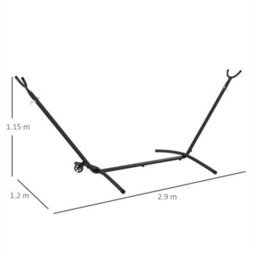 Hammock Stand Wheels, Adjustable Hammock Stand Carry Bag, Black - thumbnail 2