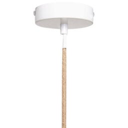 Beliani Handcrafted Boho Tassel Pendant Lamp, Hand-Woven Paper Rope Ceiling Light, Beige, 60 X 60 X 15 Cm - thumbnail 5
