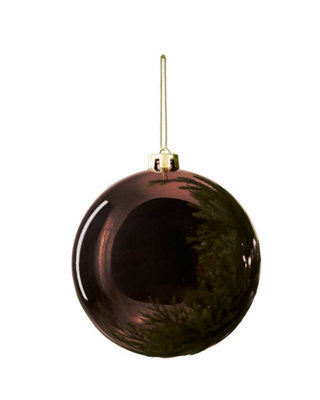 Werchristmas Espresso Extra Large Shatterproof Bauble Shiny 15 Cm - image 1