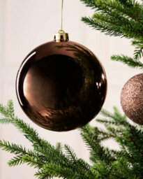 Werchristmas Espresso Extra Large Shatterproof Bauble Shiny 15 Cm - thumbnail 4