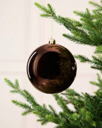 Werchristmas Espresso Extra Large Shatterproof Bauble Shiny 15 Cm - thumbnail 2
