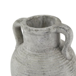 Wyld Haus Meadowhaze Stoneware Amphora Tall Vase In Soft Grey With Handles - thumbnail 3