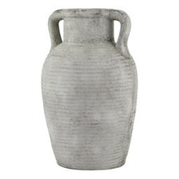 Wyld Haus Meadowhaze Stoneware Amphora Tall Vase In Soft Grey With Handles - thumbnail 2