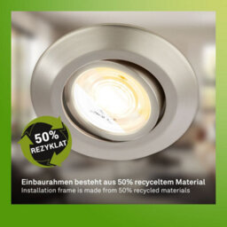 Briloner Nickel Matt Set Of 3 Led Recessed Lights Downlights 90mm Cct Tilt 4.9W - thumbnail 6