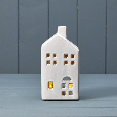 Satchville Reactive Glazed Ceramic House Tealight - image 1