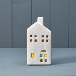 Satchville Reactive Glazed Ceramic House Tealight - thumbnail 2