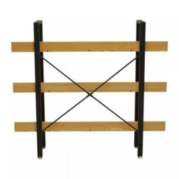 Orsina Classic 3 Tier Light Yellow Shelf Unit With Beech Grain Shelve,gold Shelf Unit,wall Shelving Unit For Books - thumbnail 4