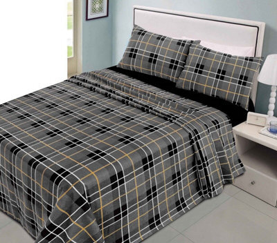 Homes & Linen Luxuries Campus Printed Duvet Cover + Pillow Case Bedding Set In All Sizes
