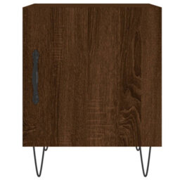 Berkfield Bedside Cabinets 2 Pcs Brown Oak 40X40X50 Cm Engineered Wood - thumbnail 6