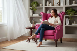 Chesterfield High Back Wing Chair Vele Fuchsia Pink Leather Bespoke In Queen Anne Style - thumbnail 3