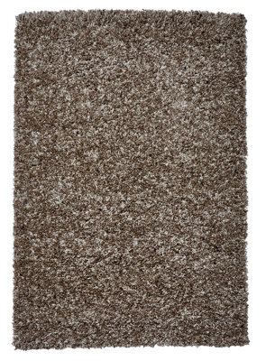Beige Shaggy Rug, Stain-Resistant Rug With 5Cm Thickness, Modern Luxurious Rug For Bedroom, & Dining Room-133Cm (Circle)