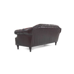 Chesterfield 3 Seater Sofa Settee Antique Oxblood Red Real Leather In Victoria Style - thumbnail 7