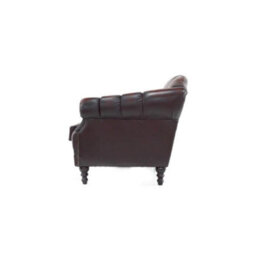 Chesterfield 3 Seater Sofa Settee Antique Oxblood Red Real Leather In Victoria Style - thumbnail 5