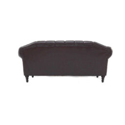 Chesterfield 3 Seater Sofa Settee Antique Oxblood Red Real Leather In Victoria Style - thumbnail 9