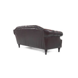 Chesterfield 3 Seater Sofa Settee Antique Oxblood Red Real Leather In Victoria Style - thumbnail 8