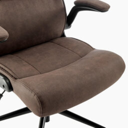 Furniturebox Uk Greer Brown Faux Leather Executive Swivel Office Chair - thumbnail 7