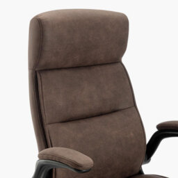 Furniturebox Uk Greer Brown Faux Leather Executive Swivel Office Chair - thumbnail 6