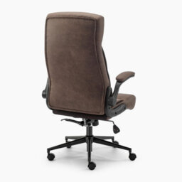 Furniturebox Uk Greer Brown Faux Leather Executive Swivel Office Chair - thumbnail 5