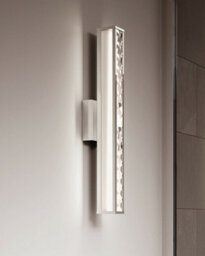 Elegant Integrated Led Wall Light With Faceted Crystals In Polished Chrome - 20W Vanity Fixture - thumbnail 2