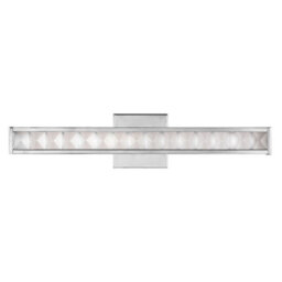 Elegant Integrated Led Wall Light With Faceted Crystals In Polished Chrome - 20W Vanity Fixture - thumbnail 1