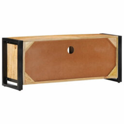 Berkfield Industrial Tv Cabinet 100X30X40 Cm Solid Rough Wood Mango - thumbnail 4