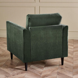 Furniturebox Uk Logan Moss Green Fabric Armchair - thumbnail 3
