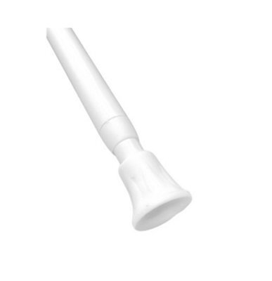 Curtains At Homes 122-183Cm White Extendable Spring Loaded Tension Rod - Net & Voile Rod - image 1