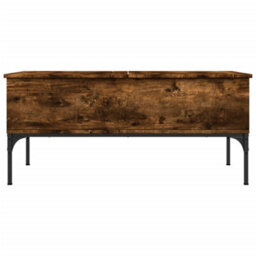 Berkfield Coffee Table Smoked Oak 100X50X45 Cm Engineered Wood And Metal - thumbnail 5