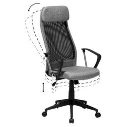 Beliani Office Chair Pioneer Dark Grey - thumbnail 7