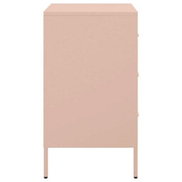 Berkfield Bedside Cabinets 2 Pcs Pink 36X39X68 Cm Steel - thumbnail 7