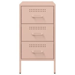 Berkfield Bedside Cabinets 2 Pcs Pink 36X39X68 Cm Steel - thumbnail 6
