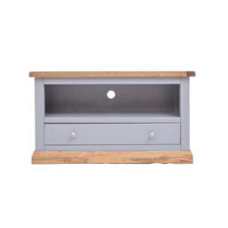 Cabinet Bits Biccari Grey 1 Drawer Tv Cabinet Chrome Knob