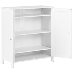 Beliani Shoe Storage Cabinet Valcourt White - thumbnail 4