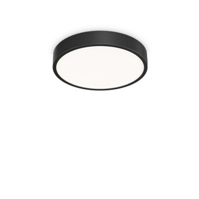 Ideal Lux Ray Integrated Led Semi Flush Light Black 4050Lm 3000-4000K Ip44