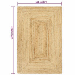 Walplus Handmade Rug Jute Natural 160X230 Cm - thumbnail 5
