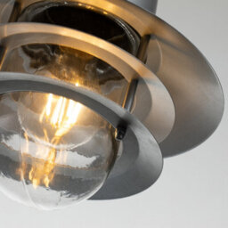 Luminosa Lighting Luminosa Copenhagen Outdoor Dome Wall Lamp Silver, Ip44 - thumbnail 4