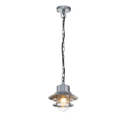 Luminosa Lighting Luminosa Copenhagen Outdoor Dome Wall Lamp Silver, Ip44