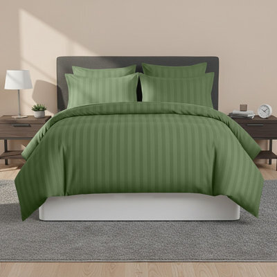 Imperial Rooms Pattern Olive Green King Quilt Cover With Pillow Case Set Bedding Linen Premium Bed Cover Set - image 1
