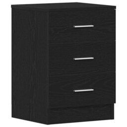 Walplus Bedside Cabinet Black Oak 38X35X55 Cm Engineered Wood - thumbnail 3