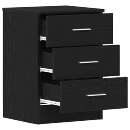 Walplus Bedside Cabinet Black Oak 38X35X55 Cm Engineered Wood - thumbnail 5